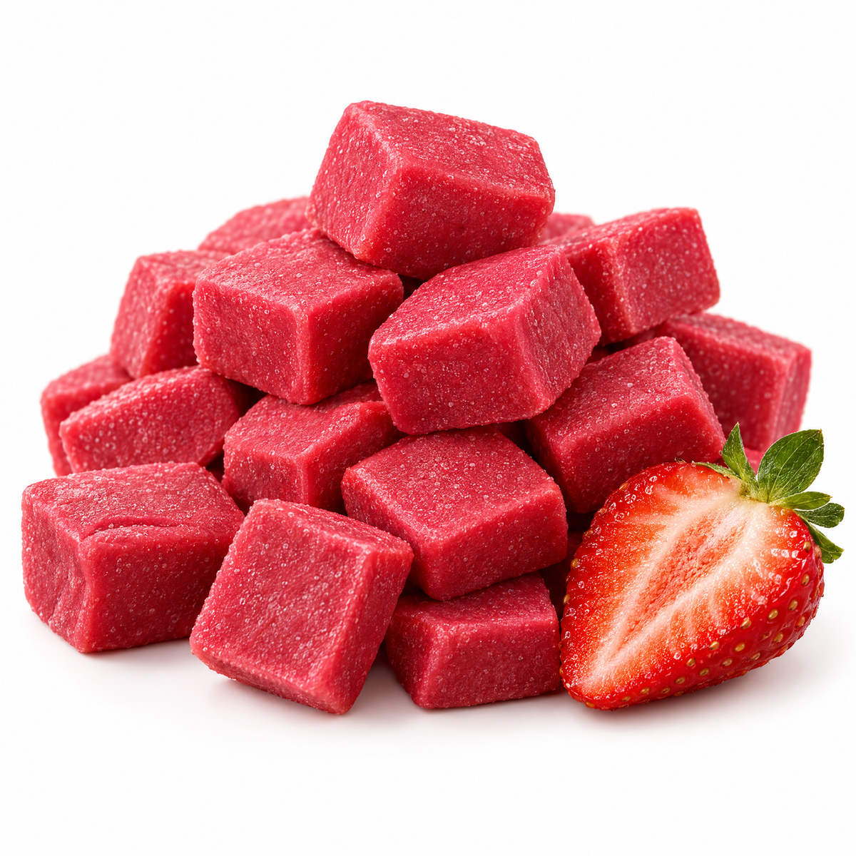 Matte strawberry taffy protein cubes macro